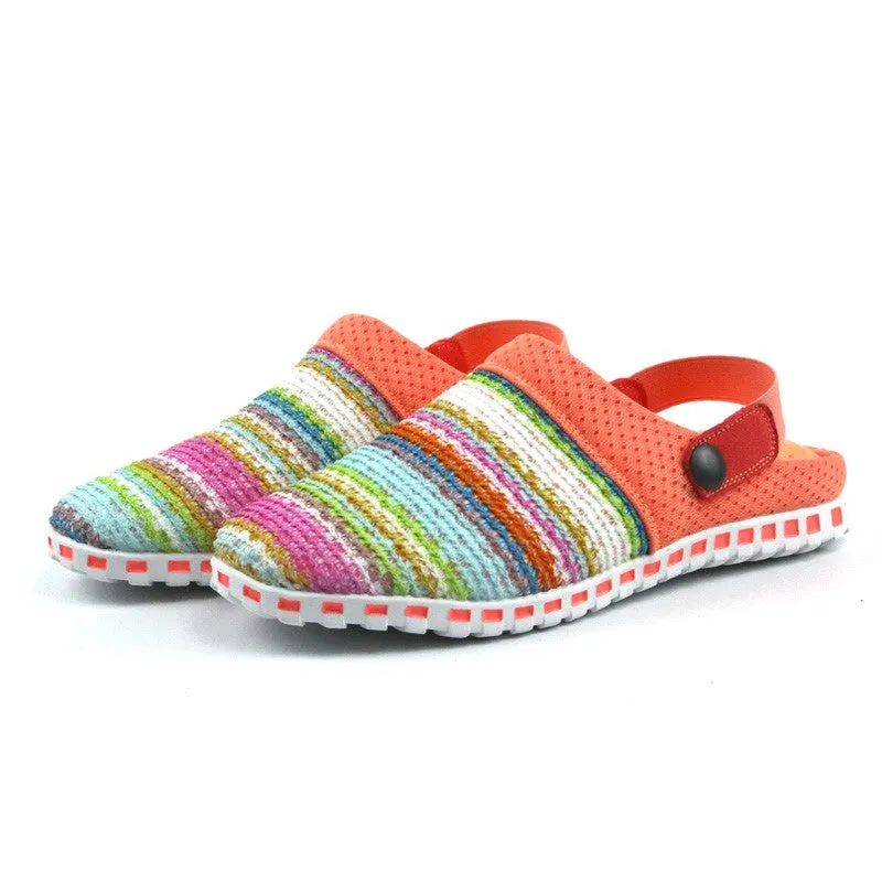 Women's stylish pretty knitted pretty slip-on sandals CL