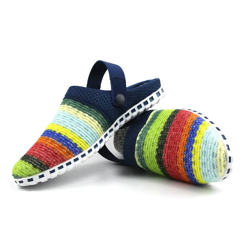 Women's stylish pretty knitted pretty slip-on sandals CL