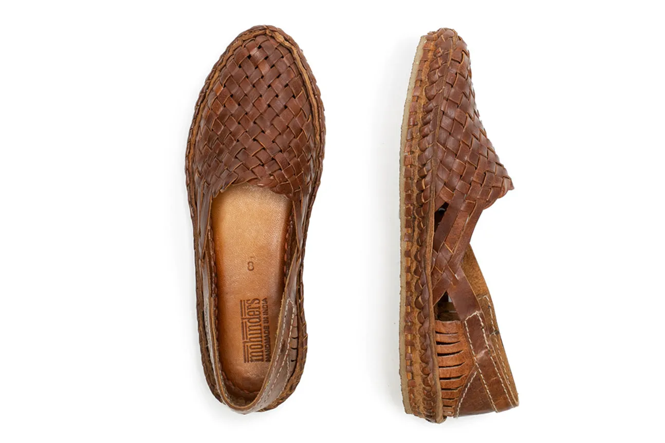 Women's Woven Flat in Walnut by Mohinders