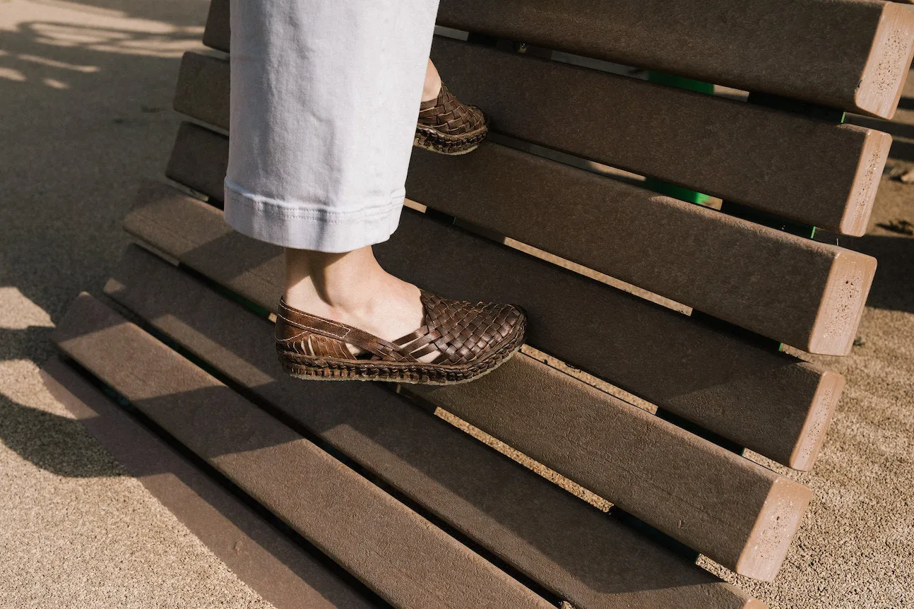 Women's Woven Flat in Walnut by Mohinders