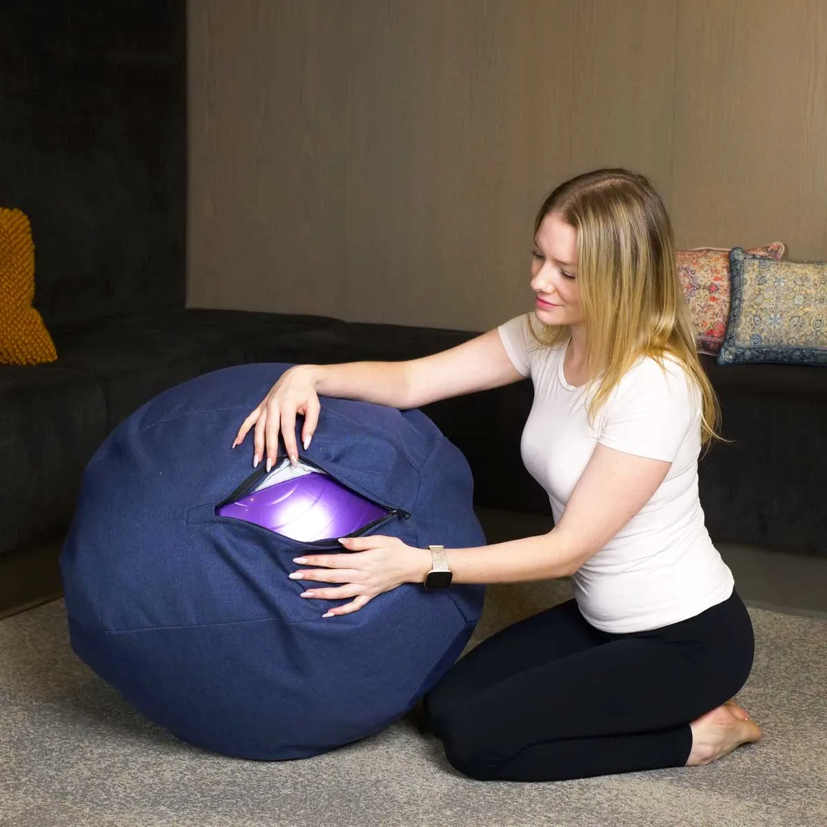 Yogi Ball with Fabric Cover (Various Colours)